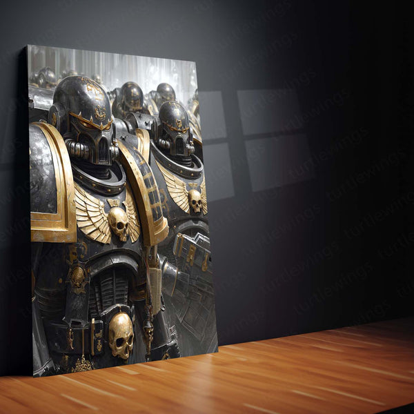 Warhammer 40k  | Epic Battle Scene Metal Poster | HD Metal Wall Frame for Gamers & Collectors 02