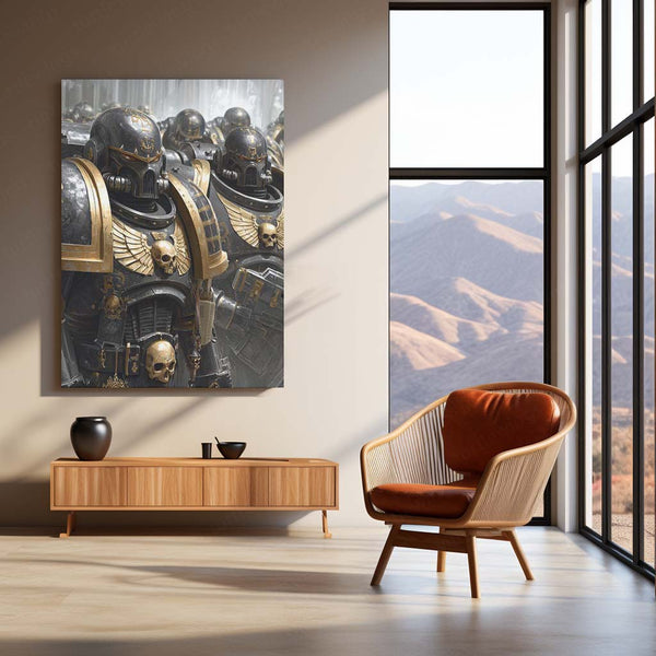 Warhammer 40k  | Epic Battle Scene Metal Poster | HD Metal Wall Frame for Gamers & Collectors 02
