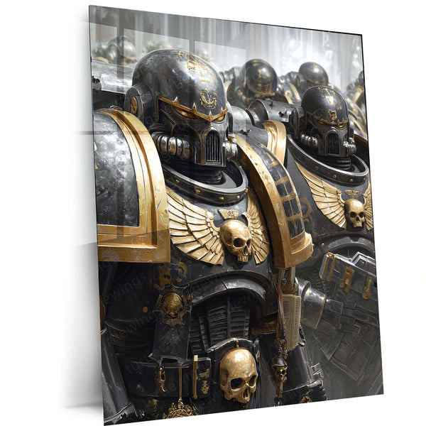 Warhammer 40k  | Epic Battle Scene Metal Poster | HD Metal Wall Frame for Gamers & Collectors 02