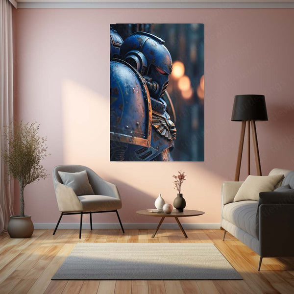 Warhammer 40k  | Epic Battle Scene Metal Poster | HD Metal Wall Frame for Gamers & Collectors 03