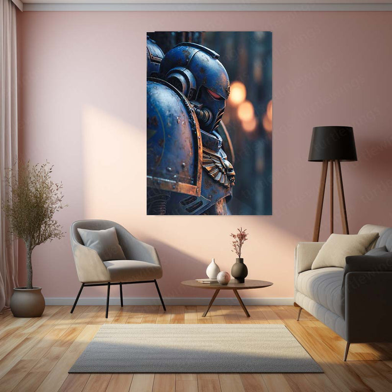 Warhammer 40k  | Epic Battle Scene Metal Poster | HD Metal Wall Frame for Gamers & Collectors 03