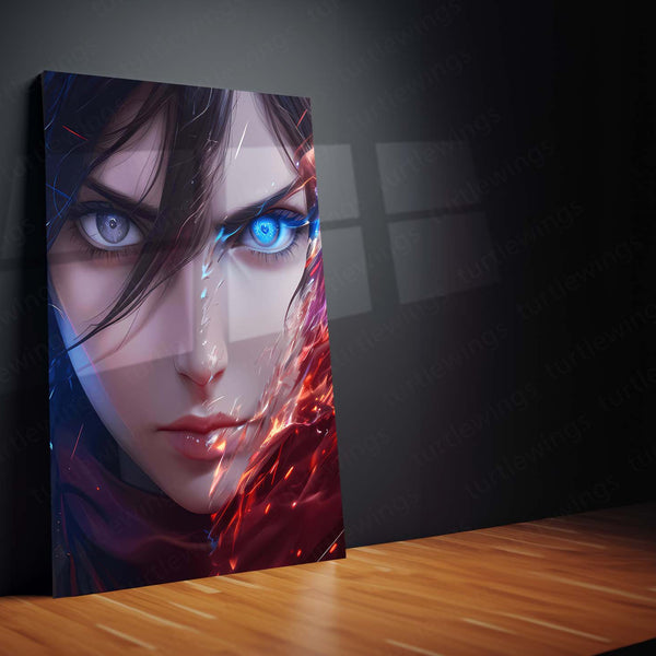 Anime Metal Poster Set of 3 | Mikasa Ackerman Dual Power Attack on Titan Triptych Wall Art
