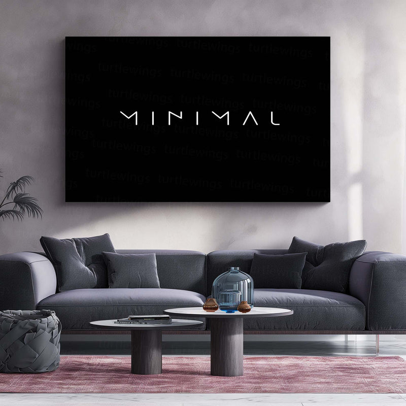Minimal – Metal Frame | Clean Aesthetic Wall Art | Modern Typography Poster for Calm & Sophisticated Spaces - TURTLEWINGS 