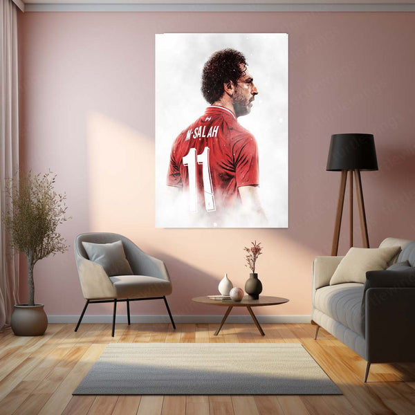 Mohamed Salah – The Egyptian King Metal Frame | Liverpool FC Wall Art | Iconic Poster for Reds Fans & Football Royalty Collectors 01 - TURTLEWINGS 