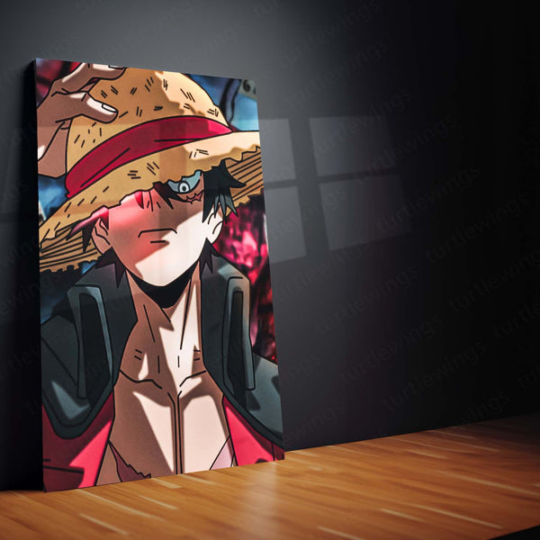 Anime Metal Poster Set of 3 | Monkey D. Luffy Wanted Legacy One Piece Triptych Wall Art