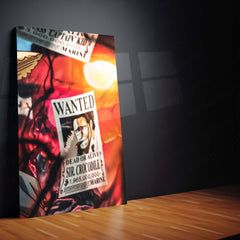 Anime Metal Poster Set of 3 | Monkey D. Luffy Wanted Legacy One Piece Triptych Wall Art