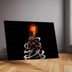 Anime Metal Poster | Monkey D. Luffy – King of the Seas | One Piece Anime Metal Frame | Future Pirate King Wall Art - TURTLEWINGS 