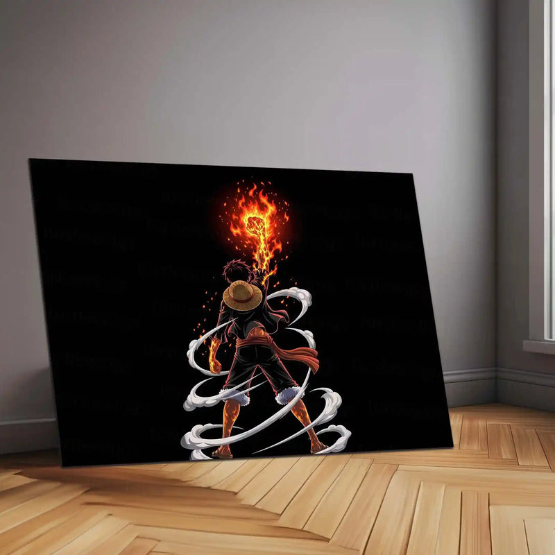 Anime Metal Poster | Monkey D. Luffy – King of the Seas | One Piece Anime Metal Frame | Future Pirate King Wall Art - TURTLEWINGS 