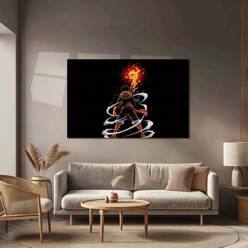 Anime Metal Poster | Monkey D. Luffy – King of the Seas | One Piece Anime Metal Frame | Future Pirate King Wall Art - TURTLEWINGS 