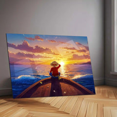 Anime Metal Poster| Monkey D. Luffy | One Piece Anime Metal Frame | Straw Hat Pirate Wall Art - TURTLEWINGS 