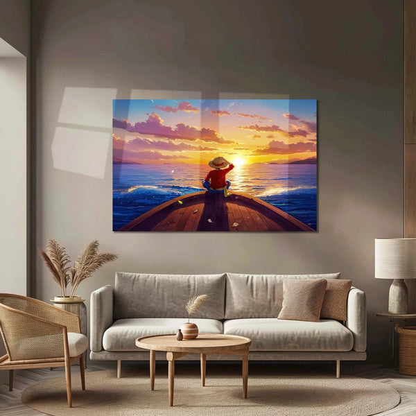 Anime Metal Poster| Monkey D. Luffy | One Piece Anime Metal Frame | Straw Hat Pirate Wall Art - TURTLEWINGS 