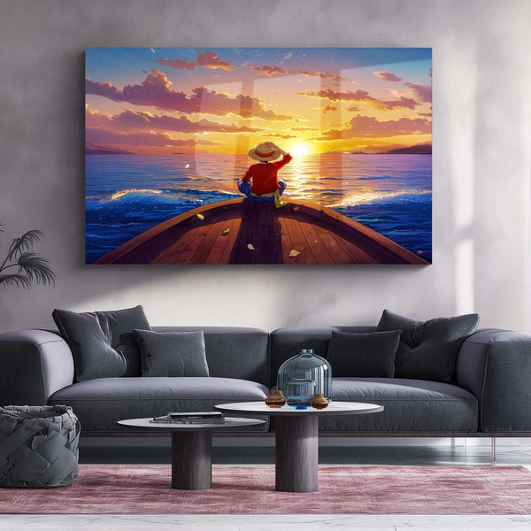 Anime Metal Poster| Monkey D. Luffy | One Piece Anime Metal Frame | Straw Hat Pirate Wall Art - TURTLEWINGS 
