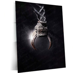 Moon Knight Metal Frame – Marvel Superhero Wall Art | Crescent Crusader Poster | Dark Aesthetic Collectible for Fans - TURTLEWINGS 