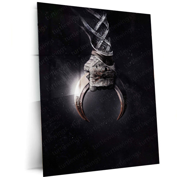 Moon Knight Metal Frame – Marvel Superhero Wall Art | Crescent Crusader Poster | Dark Aesthetic Collectible for Fans - TURTLEWINGS 