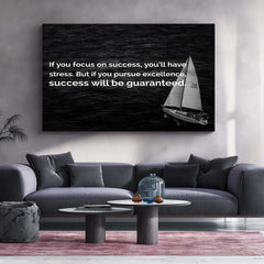 Quote Metal Poster | Pursue Excellence, Not Success” – Motivational Metal Poster | Inspirational Wall Art - TURTLEWINGS 