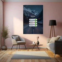 Quote Metal Poster | Success Formula Motivational Metal Poster | Risk Hard Work Consistency Discipline Wall Art | Mountain Mindset Metal Print