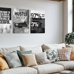Motivational Metal Poster Set of 3 – Inspirational Wall Frame Décoretal wall frame set