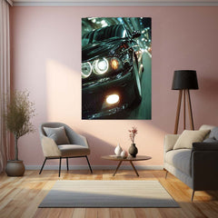 Slammed BMW M5 Metal Frame – Aggressive Stance Car Poster | Luxury Performance Wall Art - TURTLEWINGS 