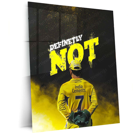Cricket Metal Poster | MS Dhoni Thala 07 Metal Poster – The Heart of Chennai Super Kings 3