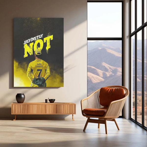 Cricket Metal Poster | MS Dhoni Thala 07 Metal Poster – The Heart of Chennai Super Kings 3