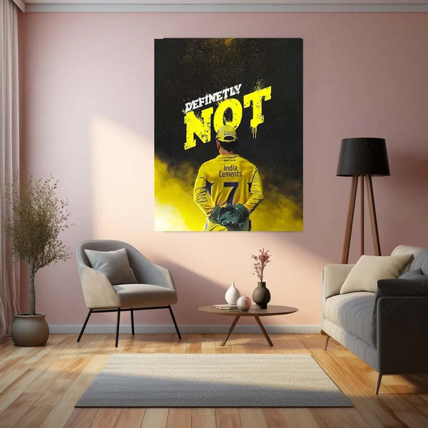 Cricket Metal Poster | MS Dhoni Thala 07 Metal Poster – The Heart of Chennai Super Kings 3