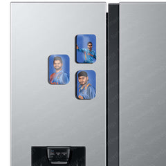 Fridge Magnet  | Indian Cricket Team Fridge Magnet Set – 10 Legendary Players (60x80mm)