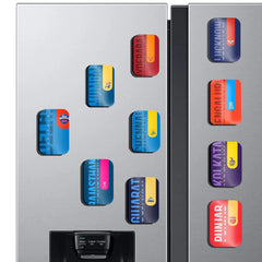 Fridge Magnets |IPL Team Fridge Magnets – Official Cricket Team Logo Collectibles Set of 10( 60 x 80 mm) - TURTLEWINGS 