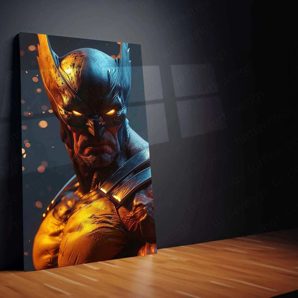 Wolverine with Will-o'-the-Wisp Eyes - Glowing Acid Flecks Artwork - TURTLEWINGS 