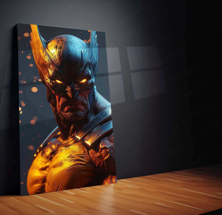 Wolverine with Will-o'-the-Wisp Eyes - Glowing Acid Flecks Artwork - TURTLEWINGS 