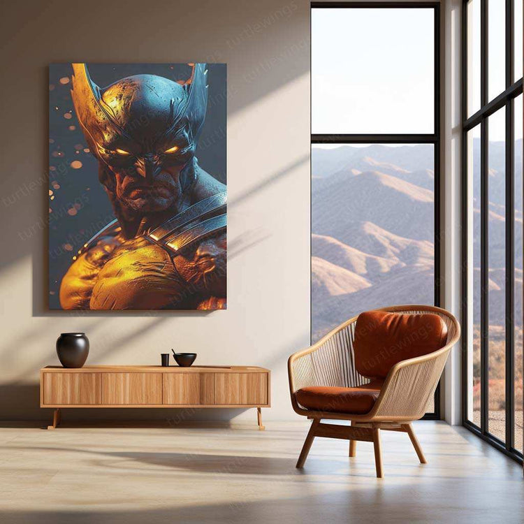 Wolverine with Will-o'-the-Wisp Eyes - Glowing Acid Flecks Artwork - TURTLEWINGS 