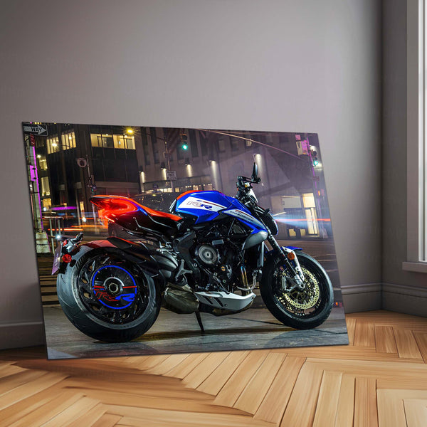 LED | 🔥 MV Agusta Dragster Neon LED Metal Poster | Italian Naked Bike Wall Art