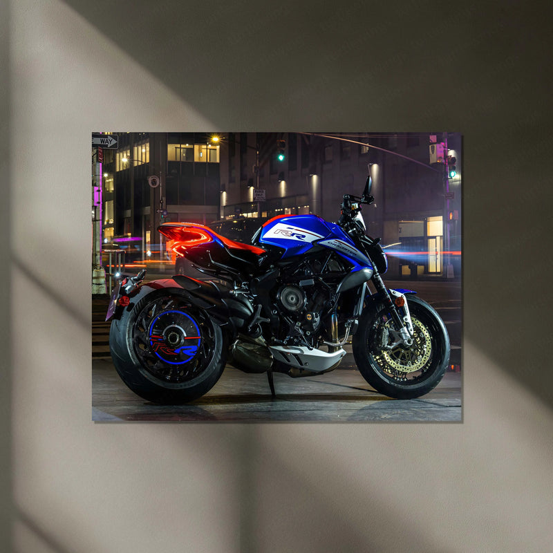 LED | 🔥 MV Agusta Dragster Neon LED Metal Poster | Italian Naked Bike Wall Art - TURTLEWINGS 