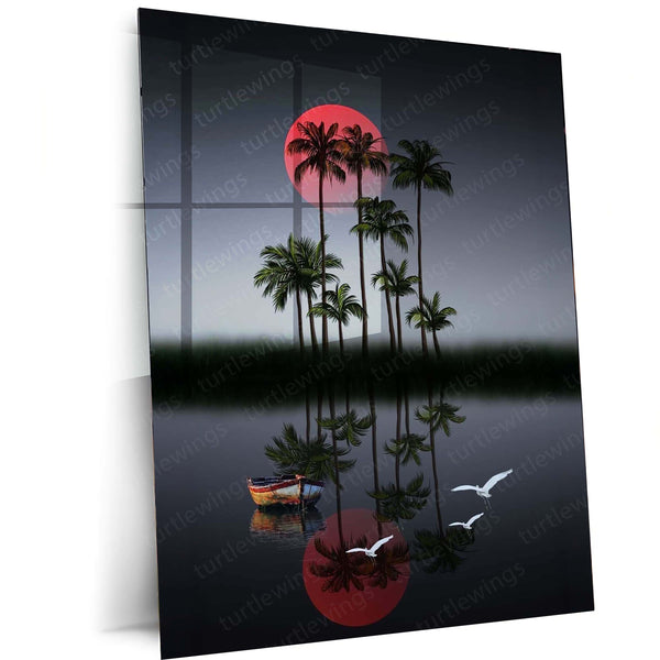 Nature Art Metal Frame | Scenic Landscape Wall Decor 08 - TURTLEWINGS 