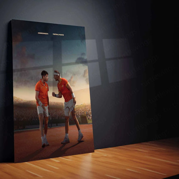 Rafael Nadal tennis player Metal Frame â Tribute to the King of Clay - TURTLEWINGS 