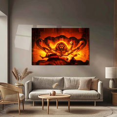 Lord Narasimha | Ugra Narasimha Metal Poster | Hindu Divine Wall Frame for Home 04