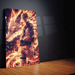 Naruto x Kurama Metal Poster – Legendary Tailed Beast & Ninja Duo | Naruto Anime Wall Art 3 - TURTLEWINGS 