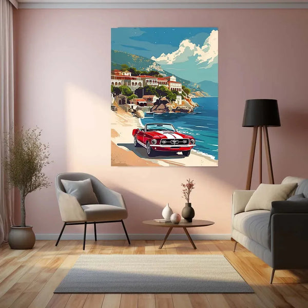 Car Nature Metal Poster | Scenic Landscape & Wildlife Art 2 - TURTLEWINGS 
