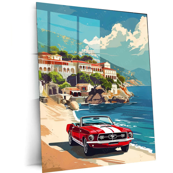 Car Nature Metal Poster | Scenic Landscape & Wildlife Art 2 - TURTLEWINGS 