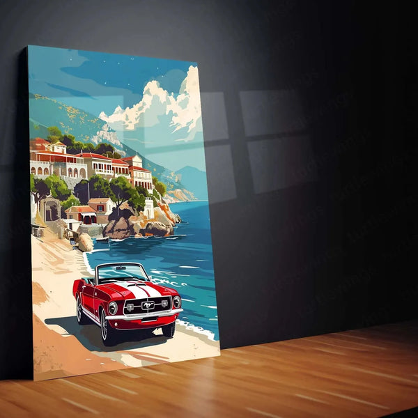 Car Nature Metal Poster | Scenic Landscape & Wildlife Art 2 - TURTLEWINGS 