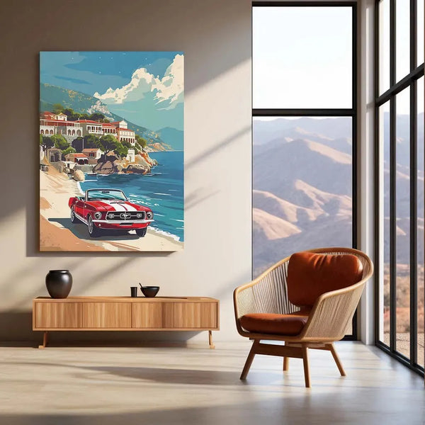 Car Nature Metal Poster | Scenic Landscape & Wildlife Art 2 - TURTLEWINGS 