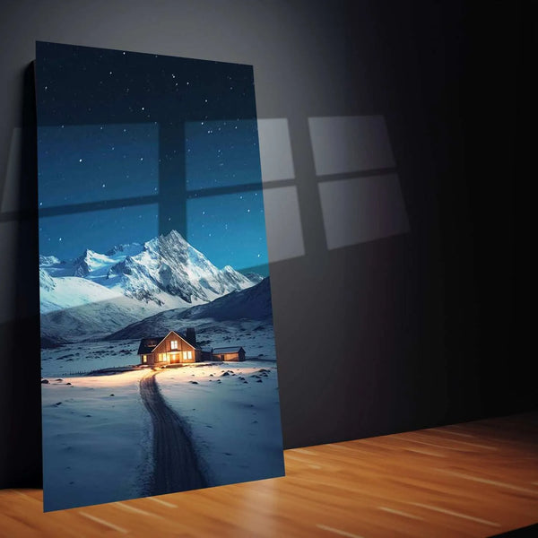Starry Night Look Natural Metal Print | Celestial Wall - TURTLEWINGS 