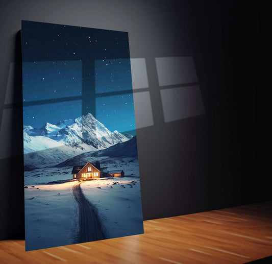 Starry Night Look Natural Metal Print | Celestial Wall - TURTLEWINGS 