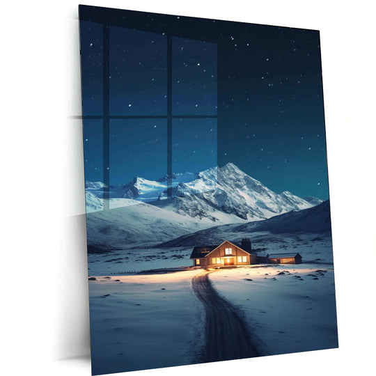 Starry Night Look Natural Metal Print | Celestial Wall - TURTLEWINGS 