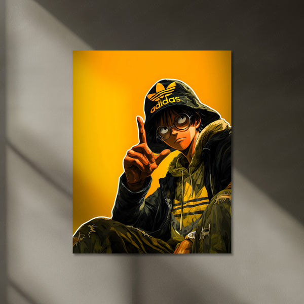 Monkey D. Luffy Neon LED Frame | One Piece Anime Wall Art | Street Style Pirate Aesthetic