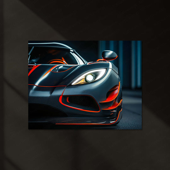 McLaren P1 Neon LED Metal Frame â Luxury Supercar Wall Art