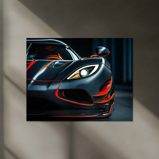 McLaren P1 Neon LED Metal Frame â Luxury Supercar Wall Art