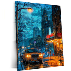 New York City Metal Poster | Iconic Skyline & Urban Wall Art - TURTLEWINGS 