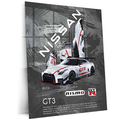 Nissan GT3 Metal Poster | Supercar Wall Art | Racing Car Portrait - TURTLEWINGS 