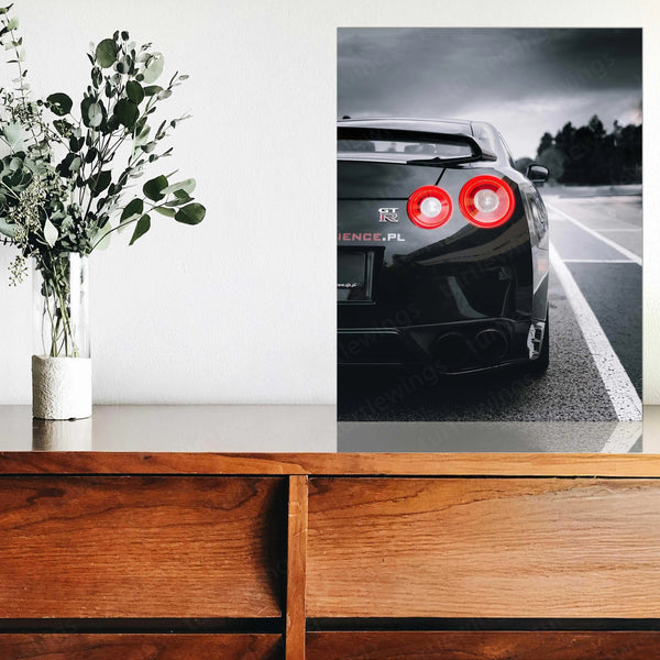 Nissan R35 GTR Neon LED Metal Frame â Ultimate Sports Car Wall Art 1 - TURTLEWINGS 