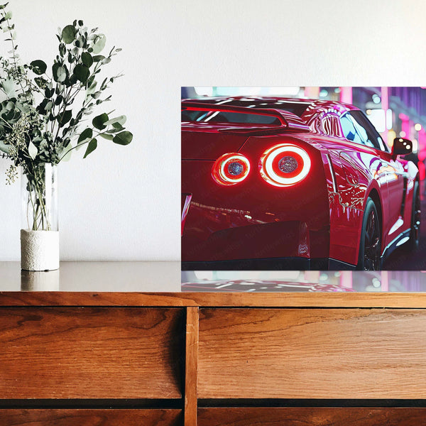 Nissan R35 GTR Neon LED Metal Frame â Ultimate Sports Car Wall Art 2 - TURTLEWINGS 